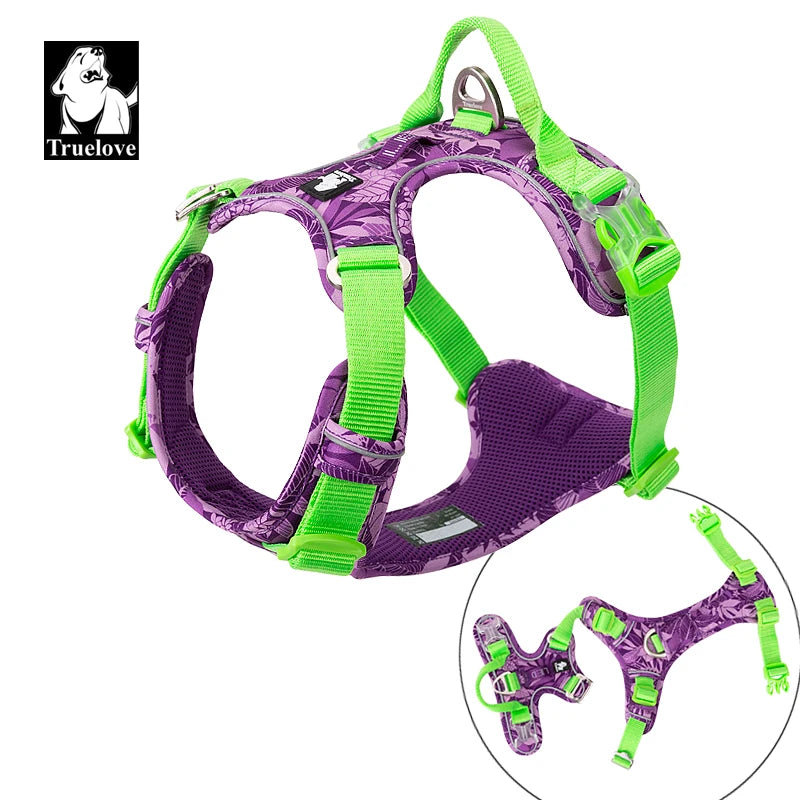 Truelove Pet Explosion-proof Dog Harness Camouflage Reflective Nylon Special Edition and Upgrade Version Easy to Adjust TLH5653