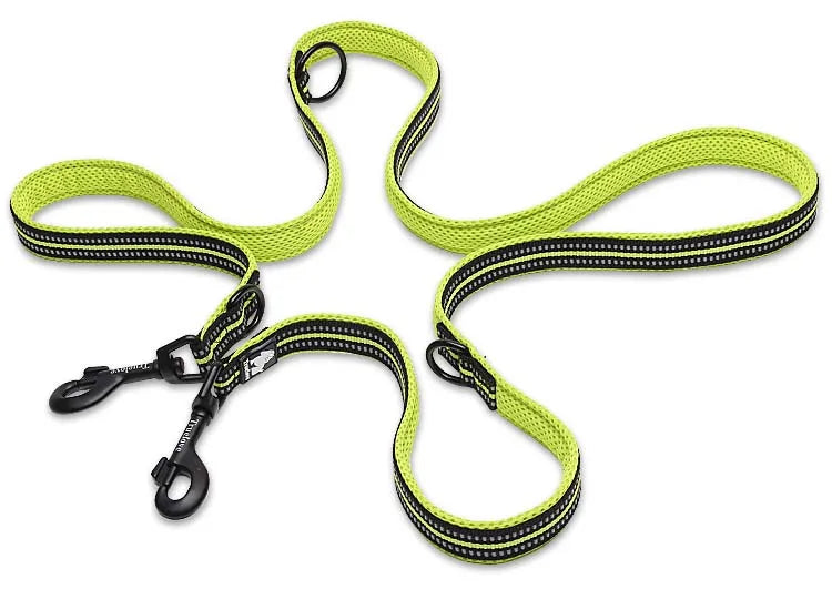 Truelove 7 In 1 Multi-Function Adjustable Dog Lead Hand Free Pet Training Leash Reflective Multi-Purpose Dog Leash Walk 2 Dogs