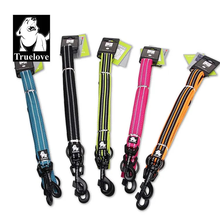 Truelove 7 In 1 Multi-Function Adjustable Dog Lead Hand Free Pet Training Leash Reflective Multi-Purpose Dog Leash Walk 2 Dogs