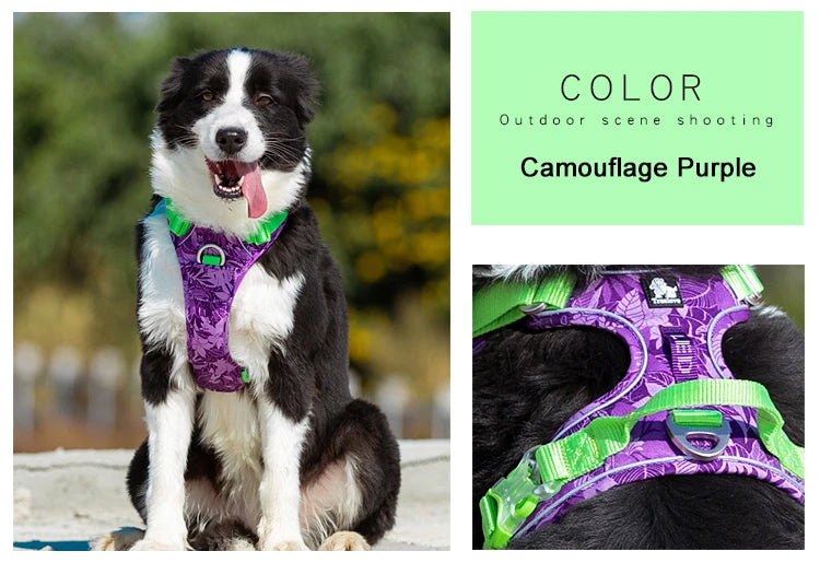 Truelove Pet Explosion-proof Dog Harness Camouflage Reflective Nylon Special Edition and Upgrade Version Easy to Adjust TLH5653