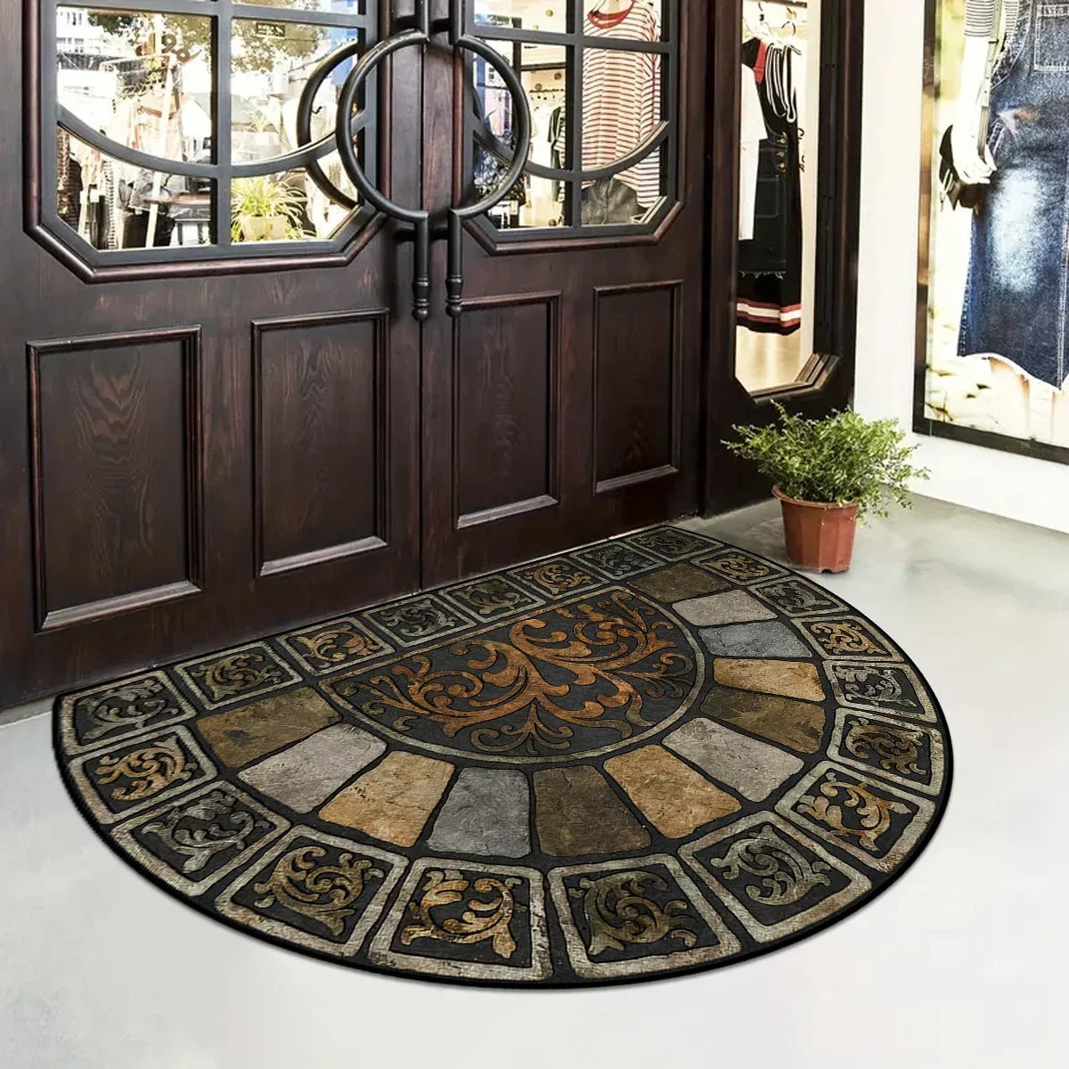 Entrance Doormat Garden Decorations Door Entry Mats Outdoor Carpet Home Floor Mat Semi-circular Rug Tapete Entrada De Casa