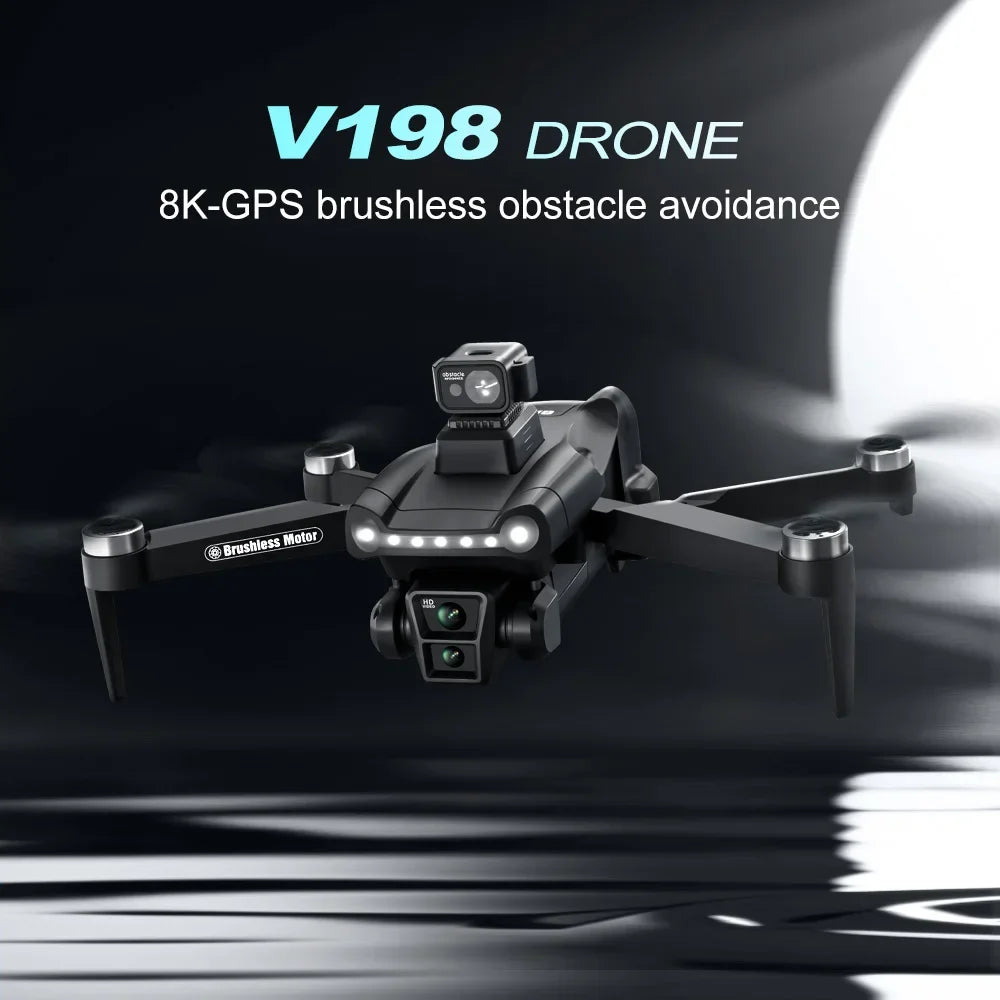 XIAOMI MIJIA V198GPS Drone 8K Profesional Camera Brushless Obstacle Avoidance Aerial Optical Foldable Quadcopter Mini Drone toy