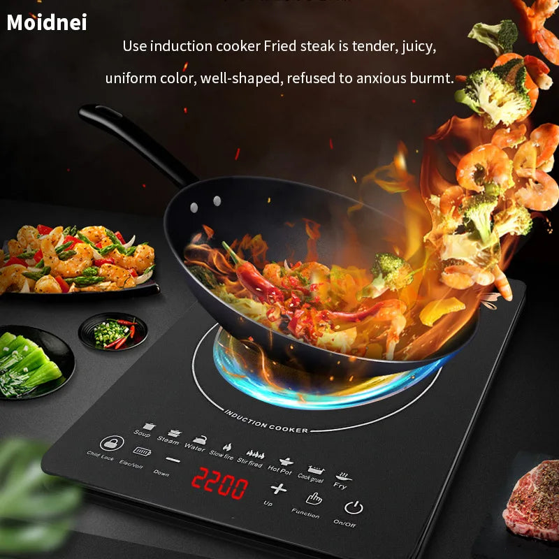 2200W Portable Kitchen Countertop Induction Cooktop Burner Electric Hot Stove