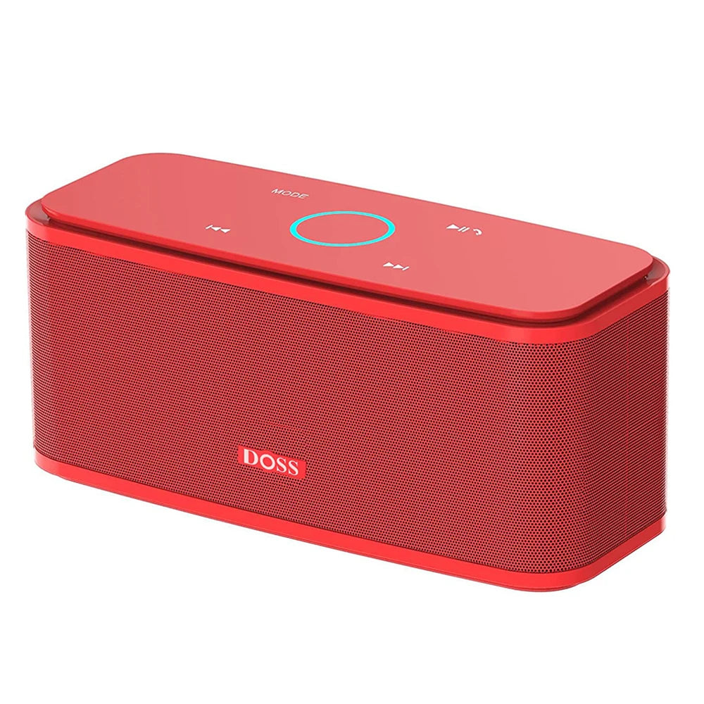 DOSS Bluetooth Speaker SoundBox, Touch Control Sound Box, 12W HD Sound, IPX5 Waterproof, Built-in Mic Hand Free Portable Speaker