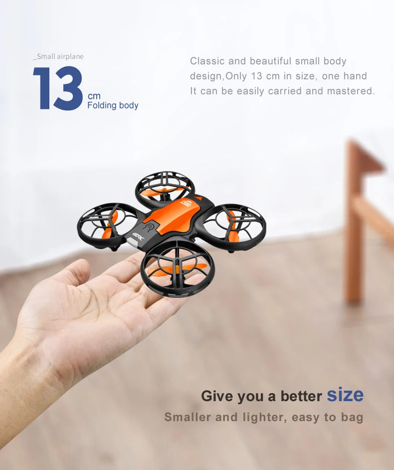 V8 New Mini Drone 4k profession HD 1080P Wide Angle Camera WiFi FPV RC Dron Height Keep Drones Helicopter Kids Toys 4DRC