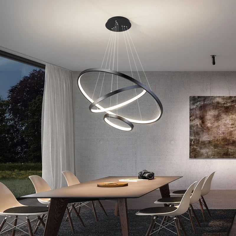 Modern Led Ceiling Chandelier Villa Living Room Bedroom Dining Room Iron Chandelier Home Interior Lighting Decorative Lights