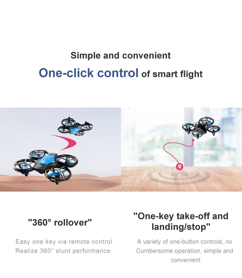 V8 New Mini Drone 4k profession HD 1080P Wide Angle Camera WiFi FPV RC Dron Height Keep Drones Helicopter Kids Toys 4DRC