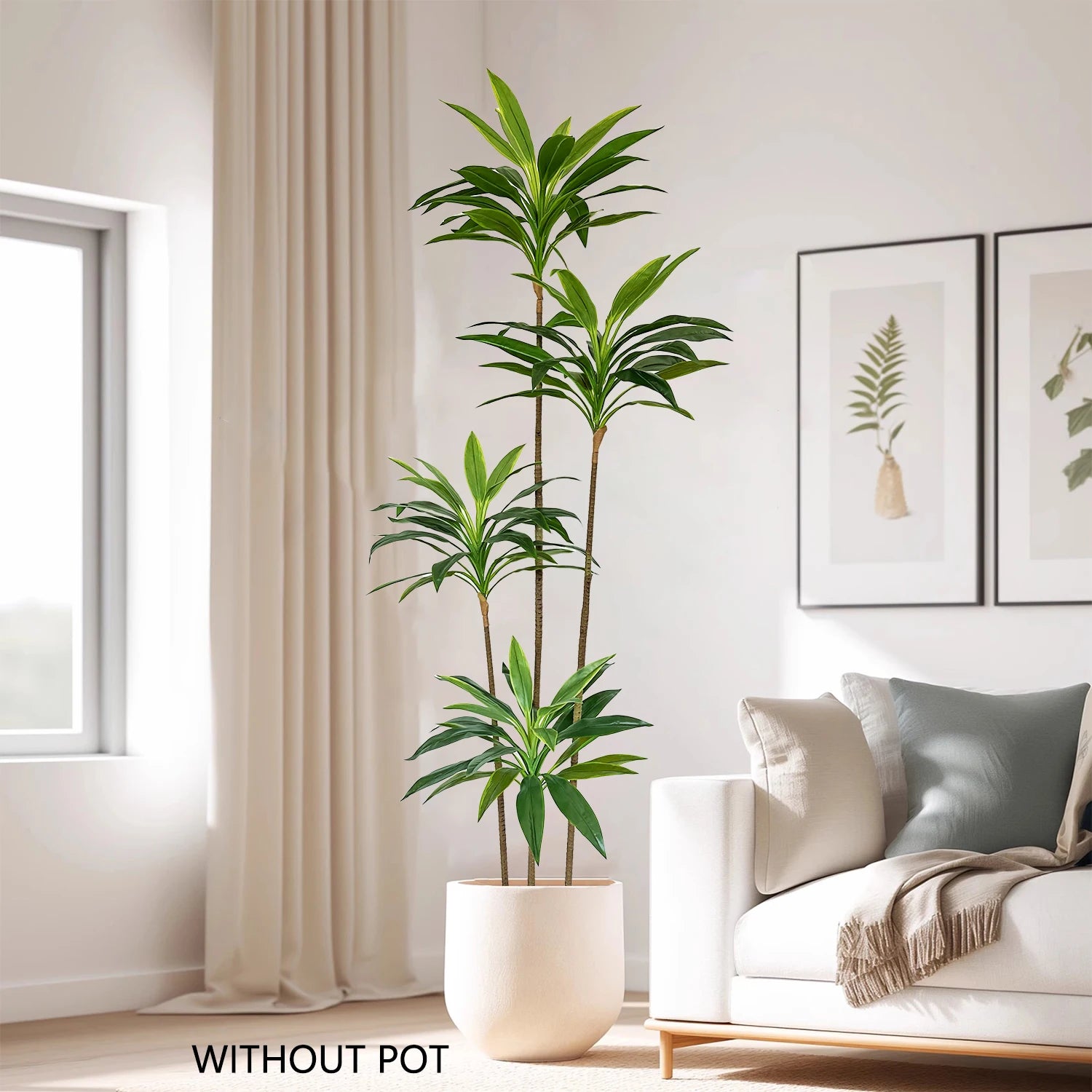 3Pcs 50-230CM New Artificial Dracaena plant fake plant indoor ornament realistic faux plant tree for home garden room Decoration