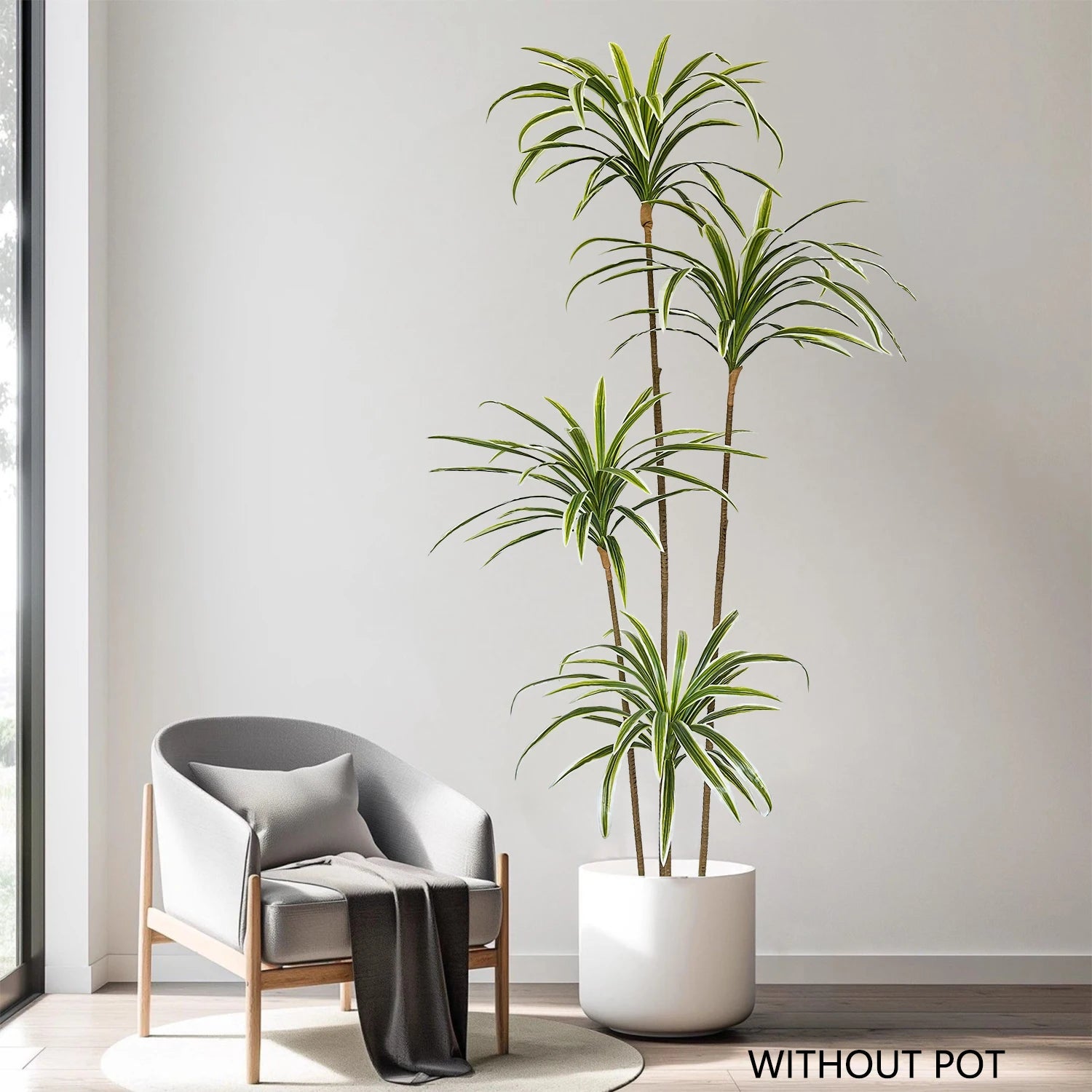 3Pcs 50-230CM New Artificial Dracaena plant fake plant indoor ornament realistic faux plant tree for home garden room Decoration