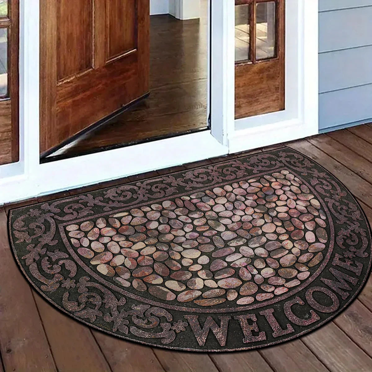 Entrance Doormat Garden Decorations Door Entry Mats Outdoor Carpet Home Floor Mat Semi-circular Rug Tapete Entrada De Casa