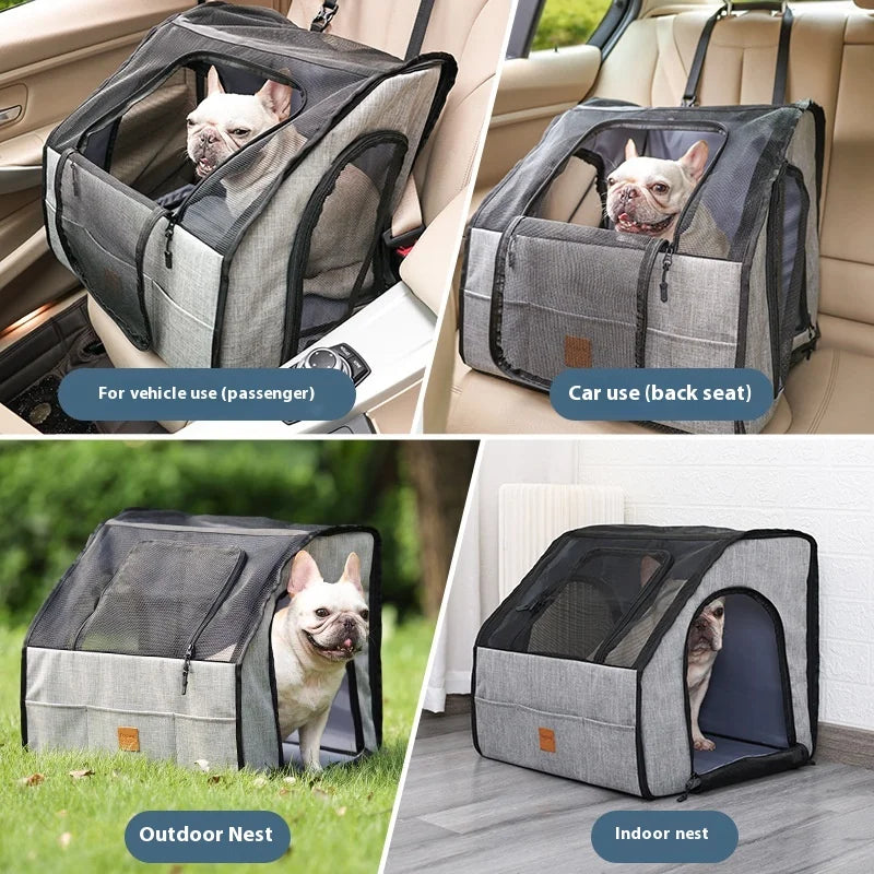 Pet Carrier, Travel Safety Carrier Bags for Pets, Dog Soft-Sided Carrier for Large Dogs, Portable Car Seat Kennelm, Dogs Bags