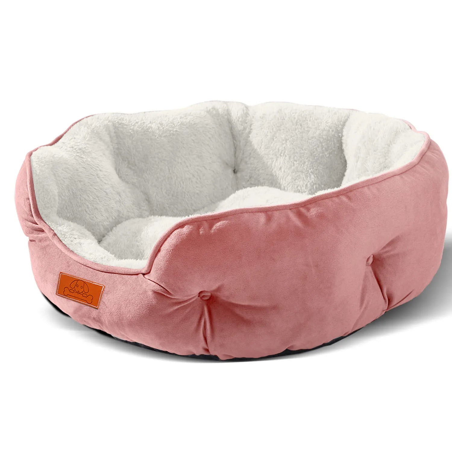 Pet Bed for Small and Large Pets, Soft, Washable, Non-Slip Base, Water Resistant, Grey, 50 cm