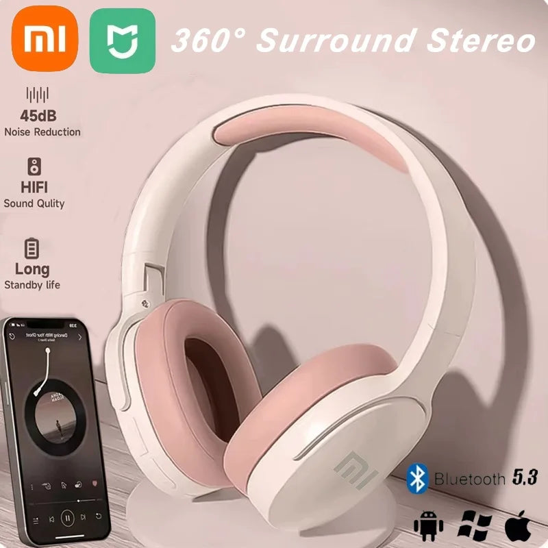 Xiaomi Wireless Headphones P2961 Bluetooth 5.3 Over-ear Earphone For Samsung iPhone Stereo Hifi Headset Game Earbuds With Mic