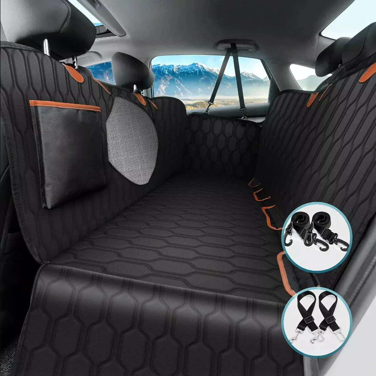 Dog Car Seat Cover Waterproof Pet Travel Dog Carrier Hammock Car Rear Back Seat Protector Mat Safety Carrier For Dogs Safety Pad