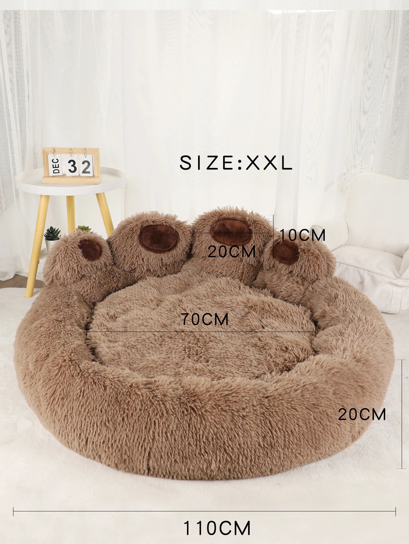 Fluffy Dog Bed Large Pet Products Dogs Beds Small Sofa Baskets Pets Kennel Mat Puppy Cats Supplies Basket Blanket Accessories