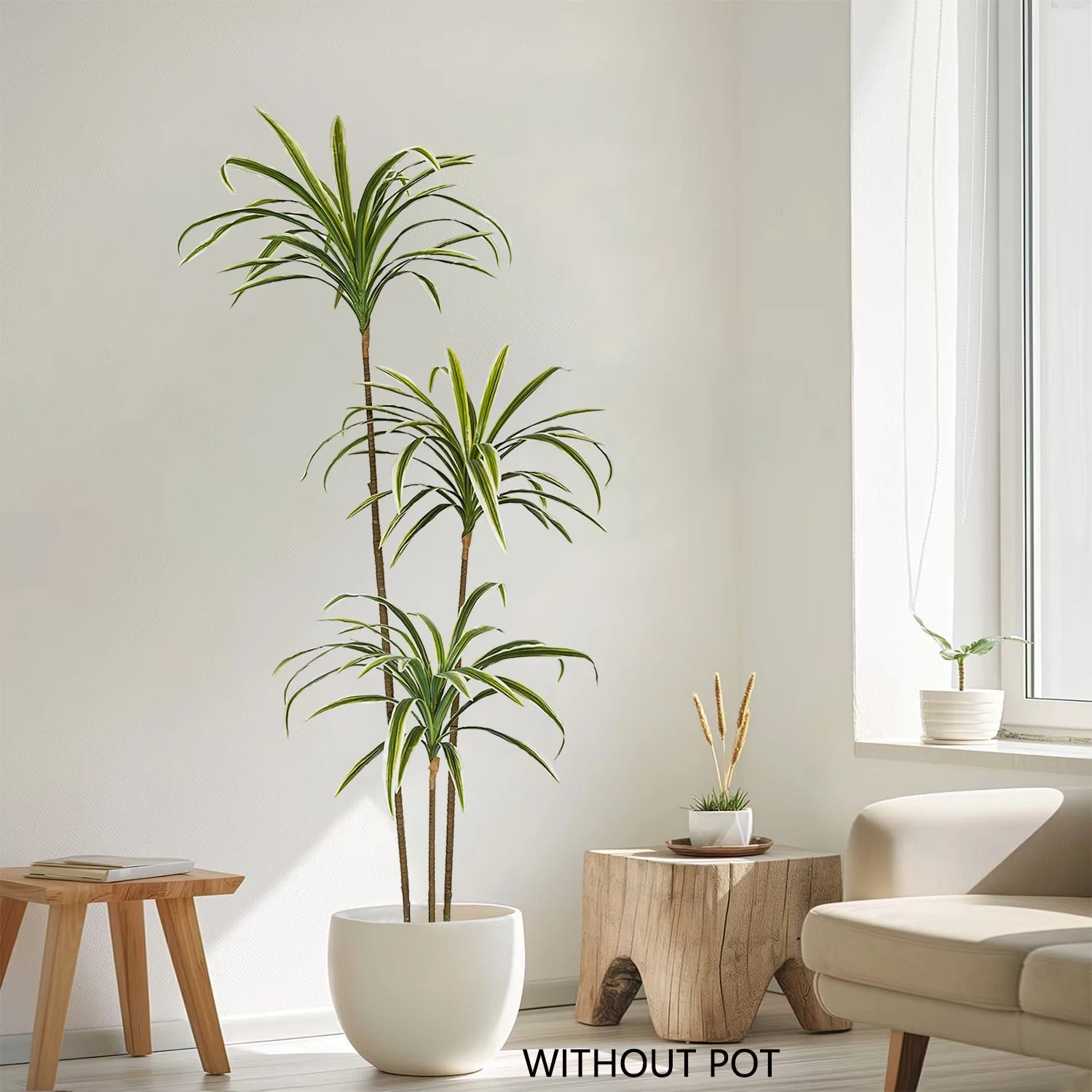 3Pcs 50-230CM New Artificial Dracaena plant fake plant indoor ornament realistic faux plant tree for home garden room Decoration