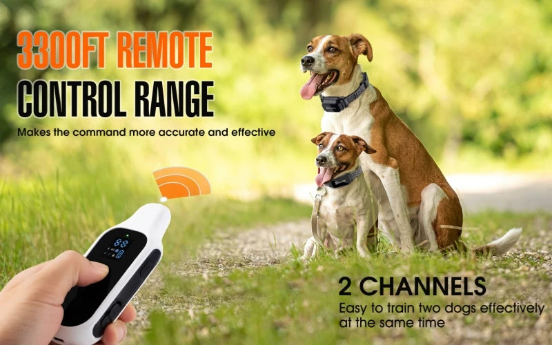 800m Digital Dog Training Collar Waterproof Rechargeable Remote Control Pet with LCD Display for All Size Shock Vibration Sound