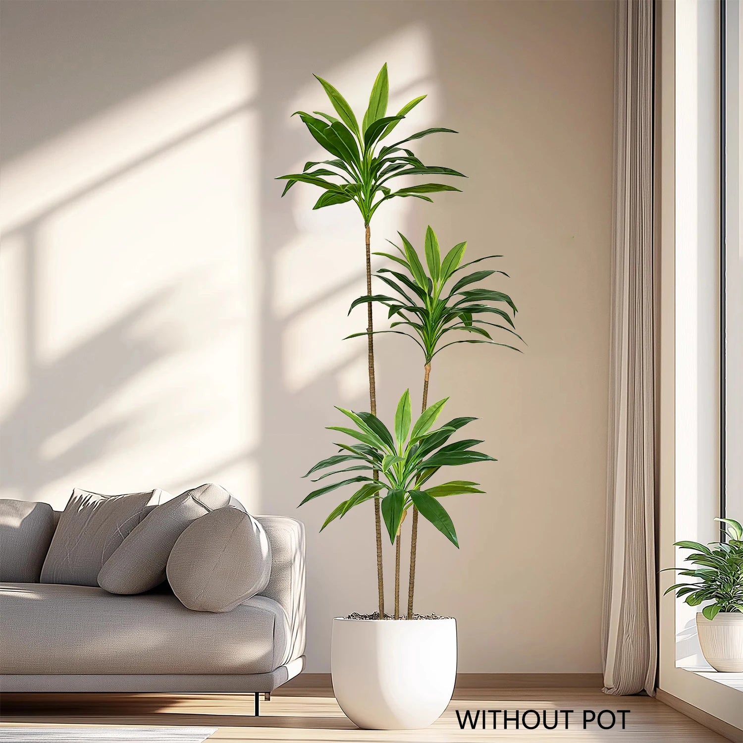 3Pcs 50-230CM New Artificial Dracaena plant fake plant indoor ornament realistic faux plant tree for home garden room Decoration