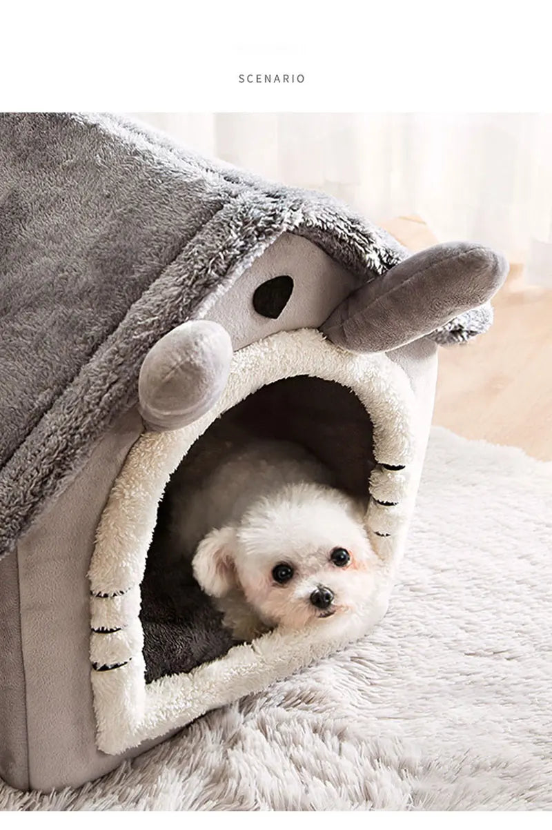 Foldable Dog House Kennel Bed Mat For Small Medium Dogs Cats Winter Warm Cat Bed Nest Pet Products Basket Pets Puppy Cave Sofa