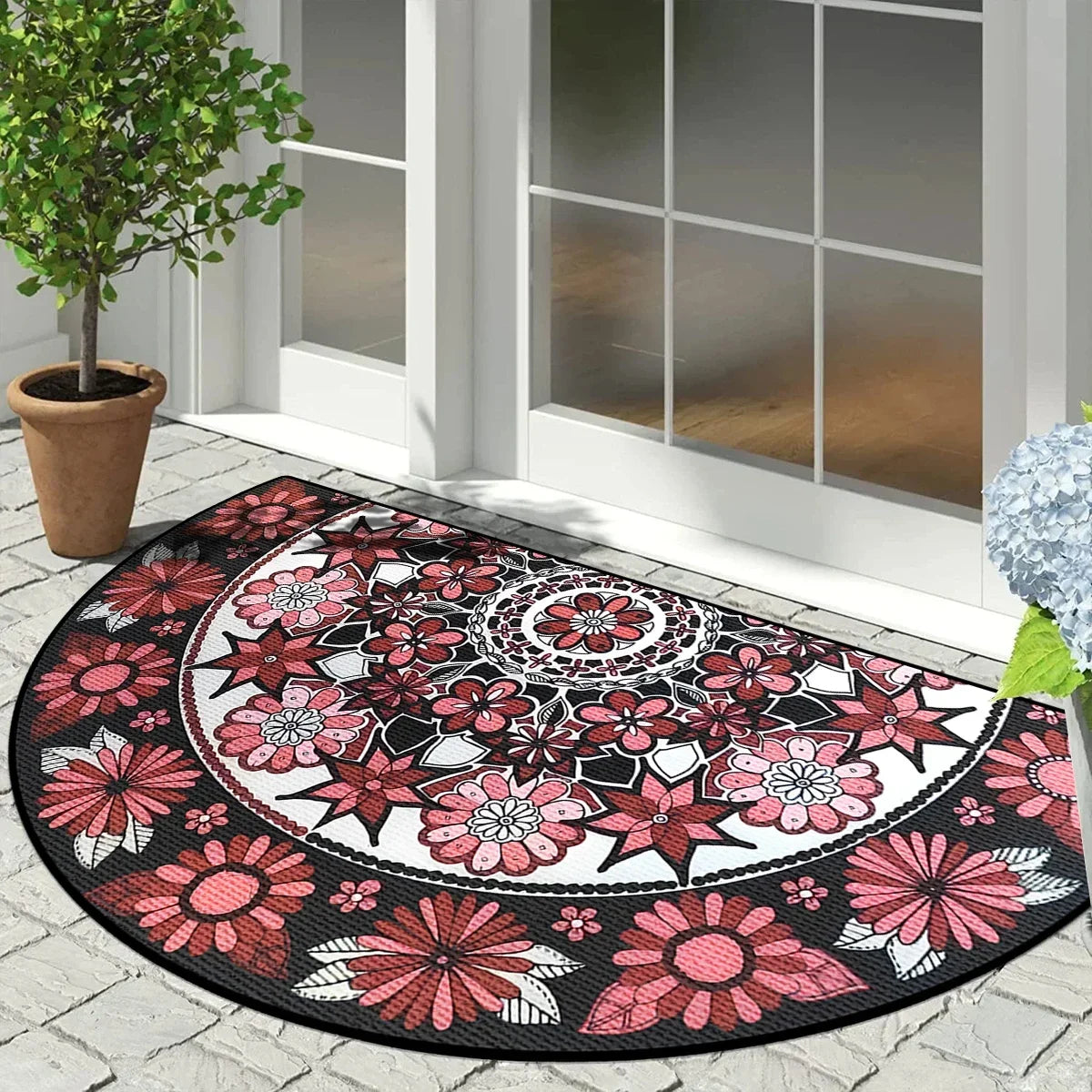 Entrance Doormat Garden Decorations Door Entry Mats Outdoor Carpet Home Floor Mat Semi-circular Rug Tapete Entrada De Casa