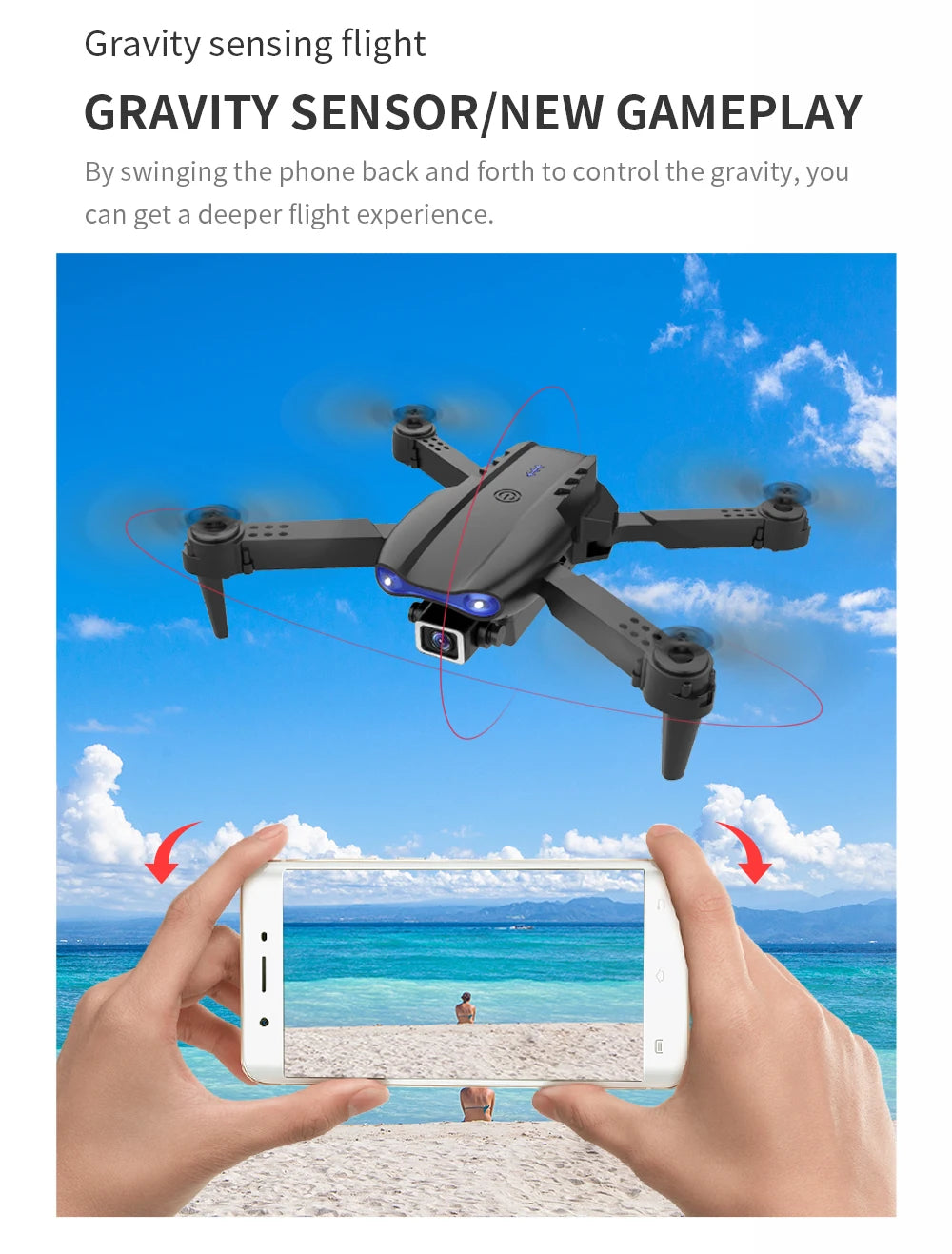 E99 K3 Pro HD 4k Drone Camera High Hold Mode Foldable Mini RC WIFI Aerial Photography Quadcopter Toys Helicopter with 2 Battery