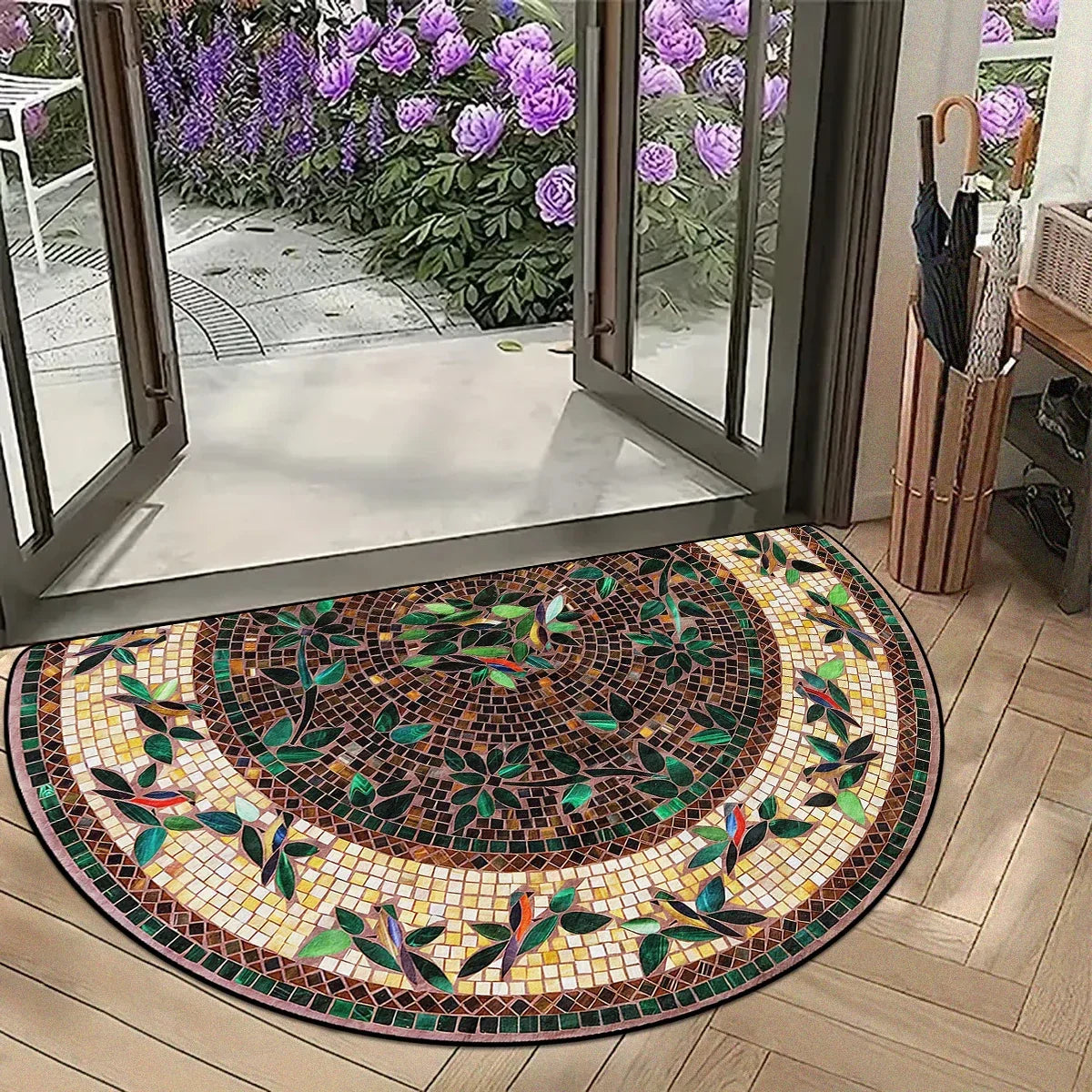 Entrance Doormat Garden Decorations Door Entry Mats Outdoor Carpet Home Floor Mat Semi-circular Rug Tapete Entrada De Casa