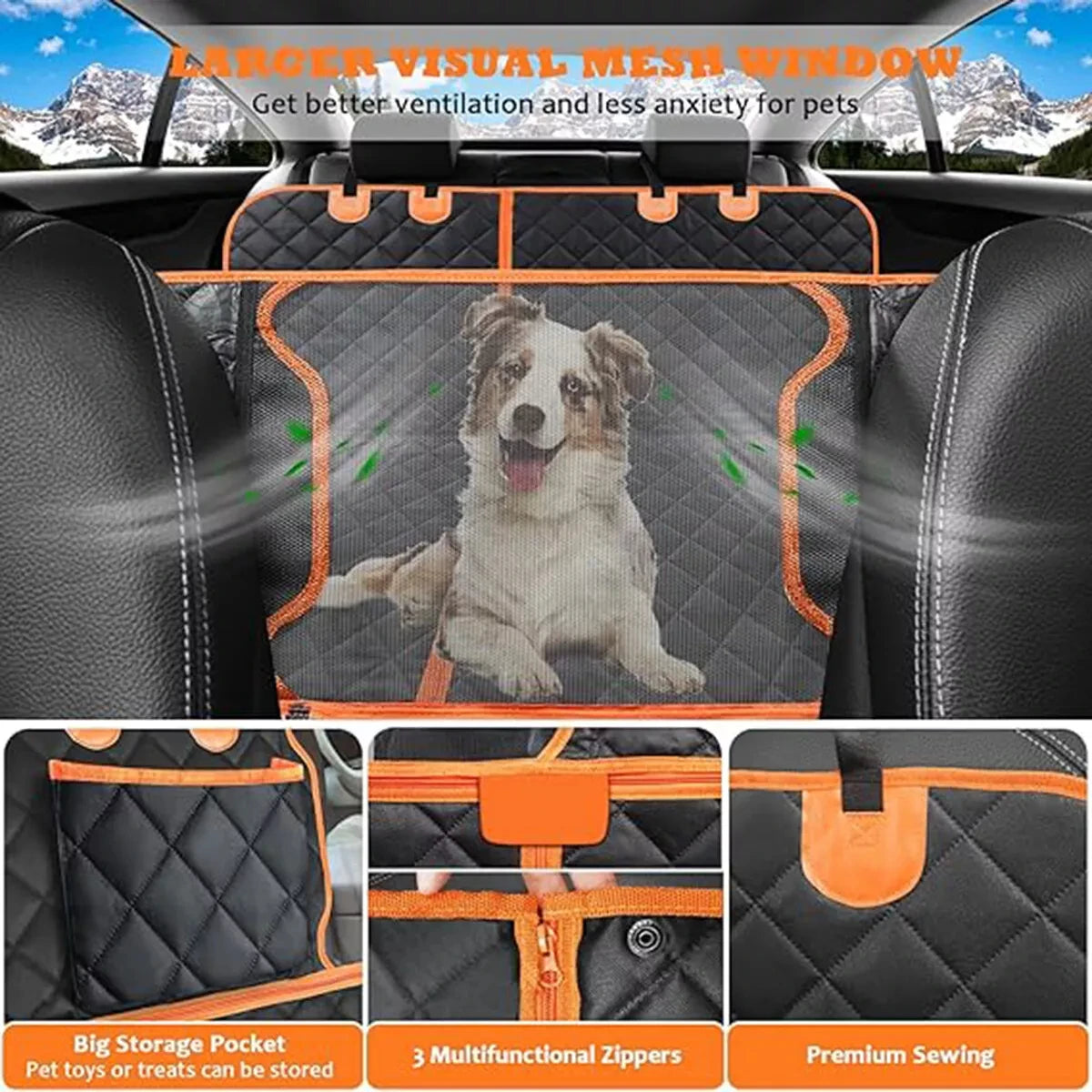 Dog Car Seat Cover Waterproof Pet Travel Dog Carrier Hammock Car Rear Back Seat Protector Mat Safety Carrier For Dogs Safety Pad