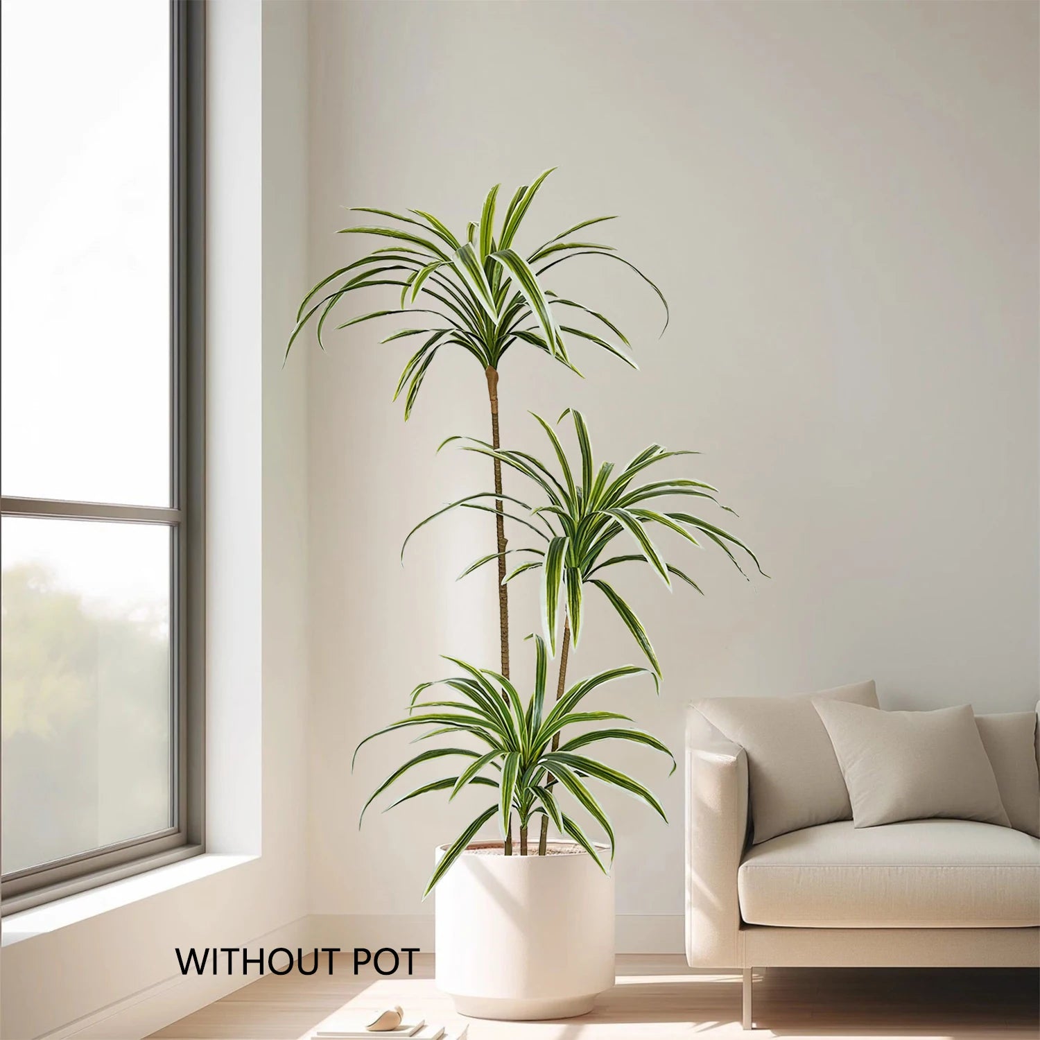 3Pcs 50-230CM New Artificial Dracaena plant fake plant indoor ornament realistic faux plant tree for home garden room Decoration