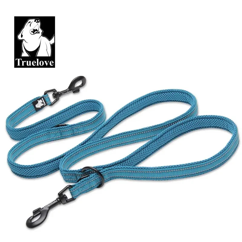 Truelove 7 In 1 Multi-Function Adjustable Dog Lead Hand Free Pet Training Leash Reflective Multi-Purpose Dog Leash Walk 2 Dogs