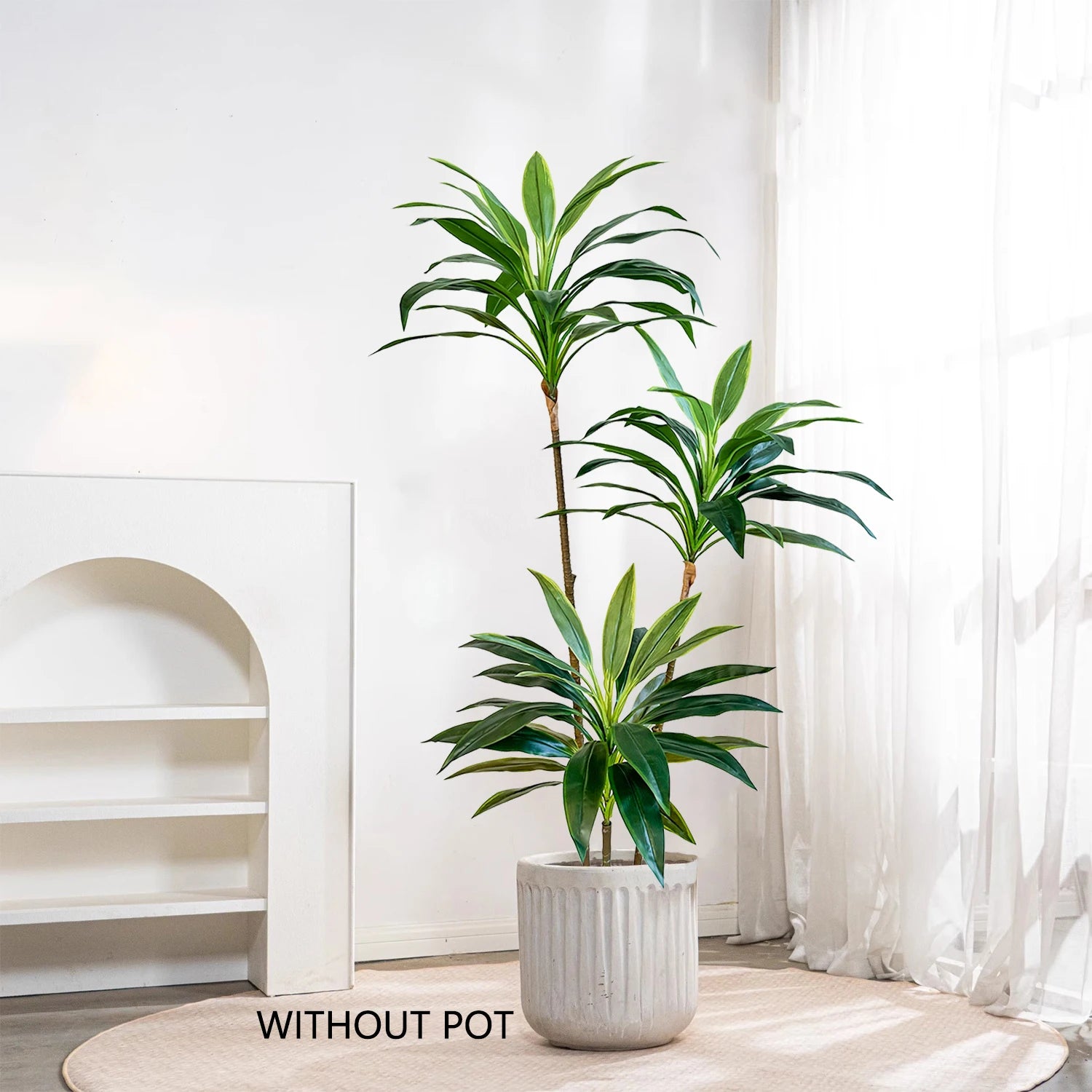 3Pcs 50-230CM New Artificial Dracaena plant fake plant indoor ornament realistic faux plant tree for home garden room Decoration