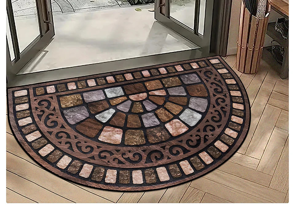 Entrance Doormat Garden Decorations Door Entry Mats Outdoor Carpet Home Floor Mat Semi-circular Rug Tapete Entrada De Casa