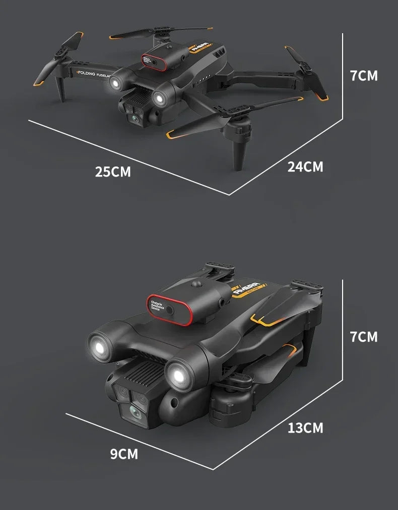 New M17 Max Drone 8K Professinal Optical Flow Dron Triple HD Camera Foldable RC Helicopter WIFI FPV Height Hold Apron Sell LED