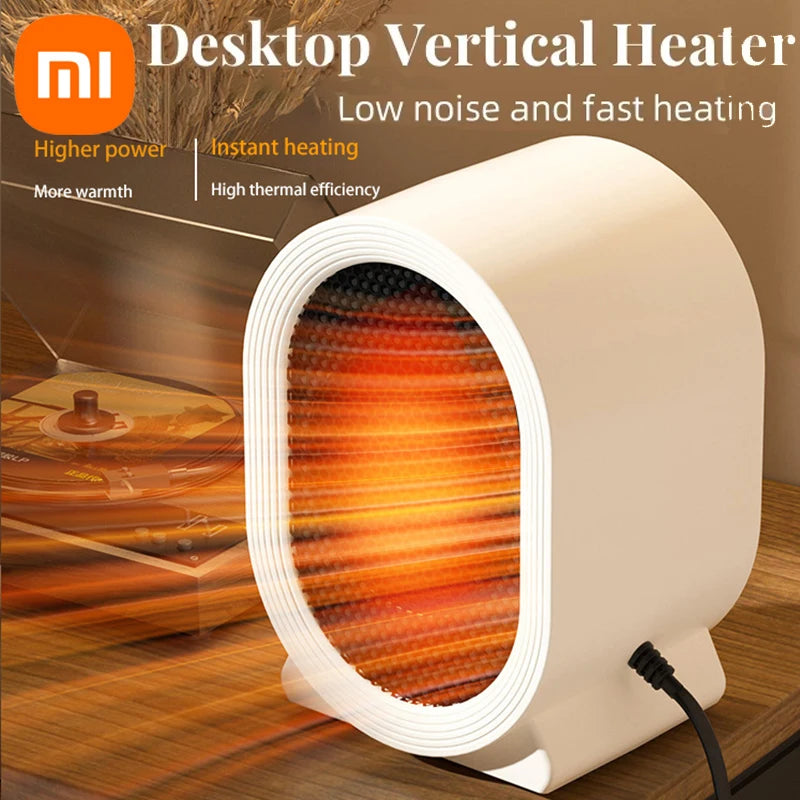 Xiaomi Desktop Heater Vertical Heater Home Bedroom Small Electric Heater Dormitory Quick Heat Heater Suitable for Home Office