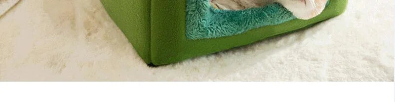 Foldable Dog House Kennel Bed Mat For Small Medium Dogs Cats Winter Warm Cat Bed Nest Pet Products Basket Pets Puppy Cave Sofa