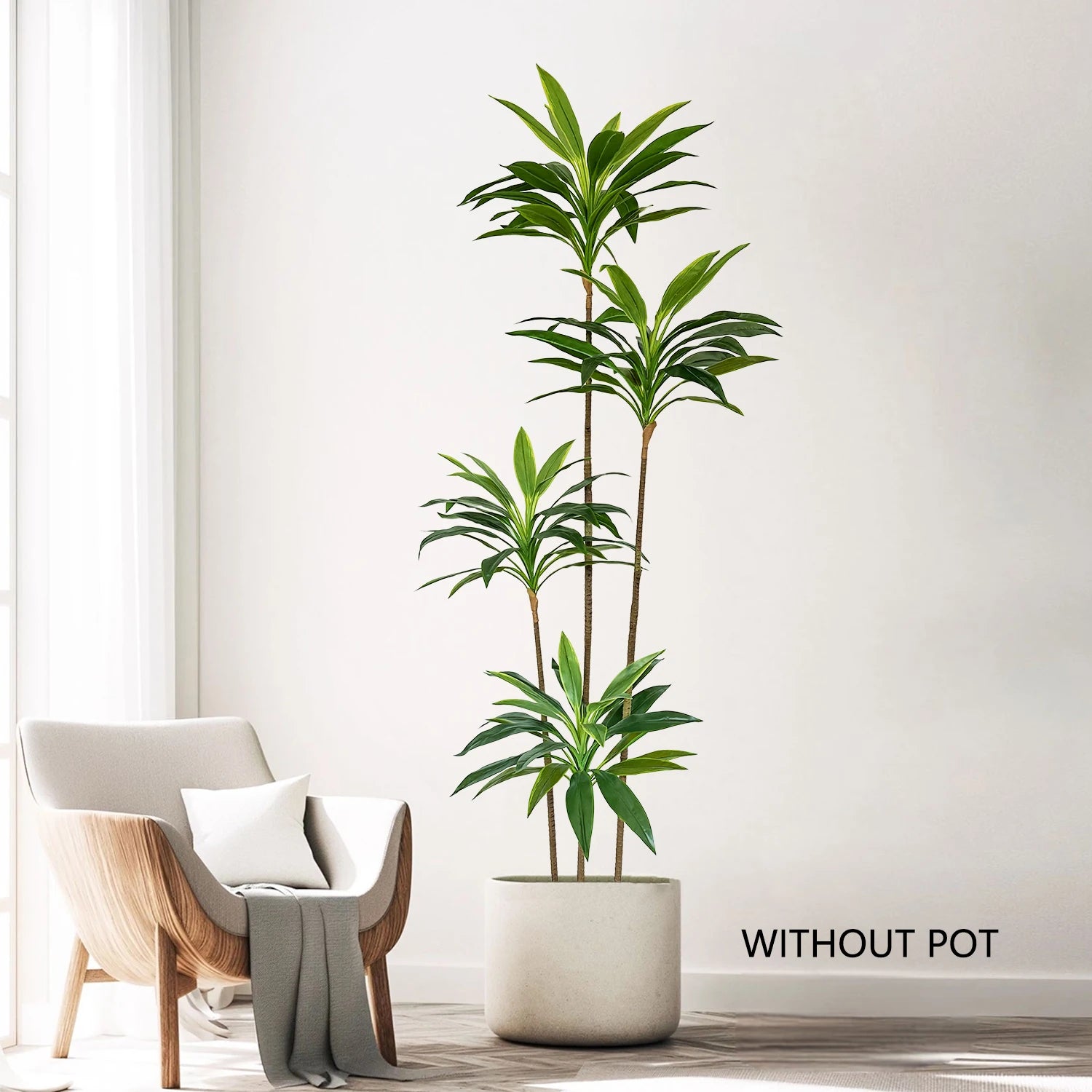 3Pcs 50-230CM New Artificial Dracaena plant fake plant indoor ornament realistic faux plant tree for home garden room Decoration