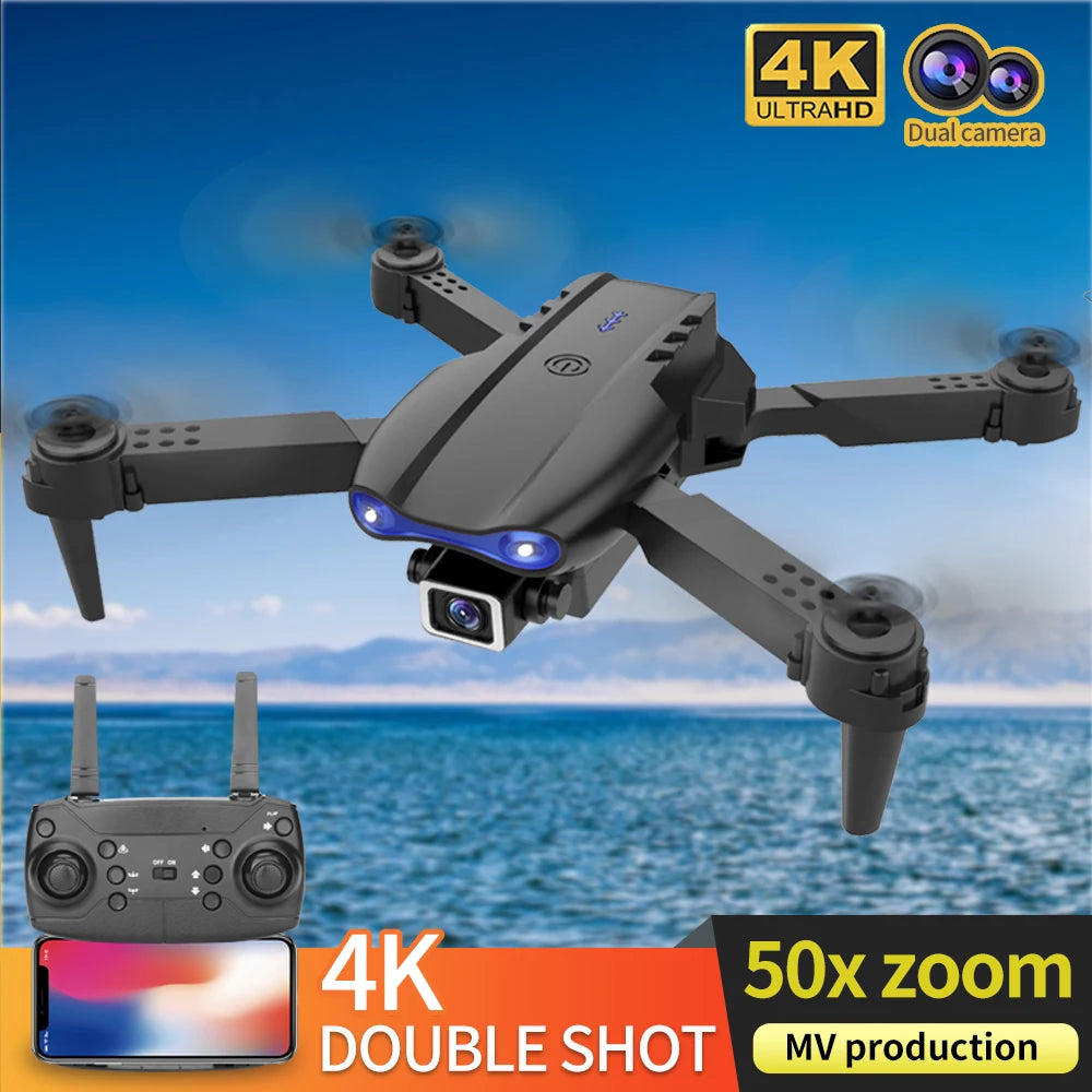 E99 K3 Pro HD 4k Drone Camera High Hold Mode Foldable Mini RC WIFI Aerial Photography Quadcopter Toys Helicopter with 2 Battery