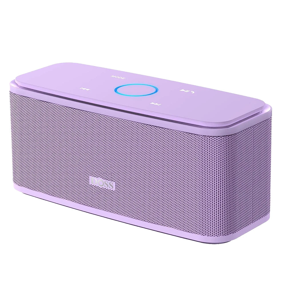 DOSS Bluetooth Speaker SoundBox, Touch Control Sound Box, 12W HD Sound, IPX5 Waterproof, Built-in Mic Hand Free Portable Speaker